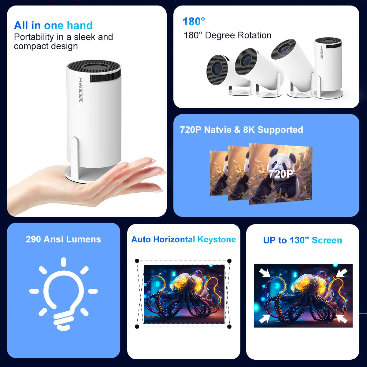 Carturo HY300 Pro Home Cinema Outdoor Projector